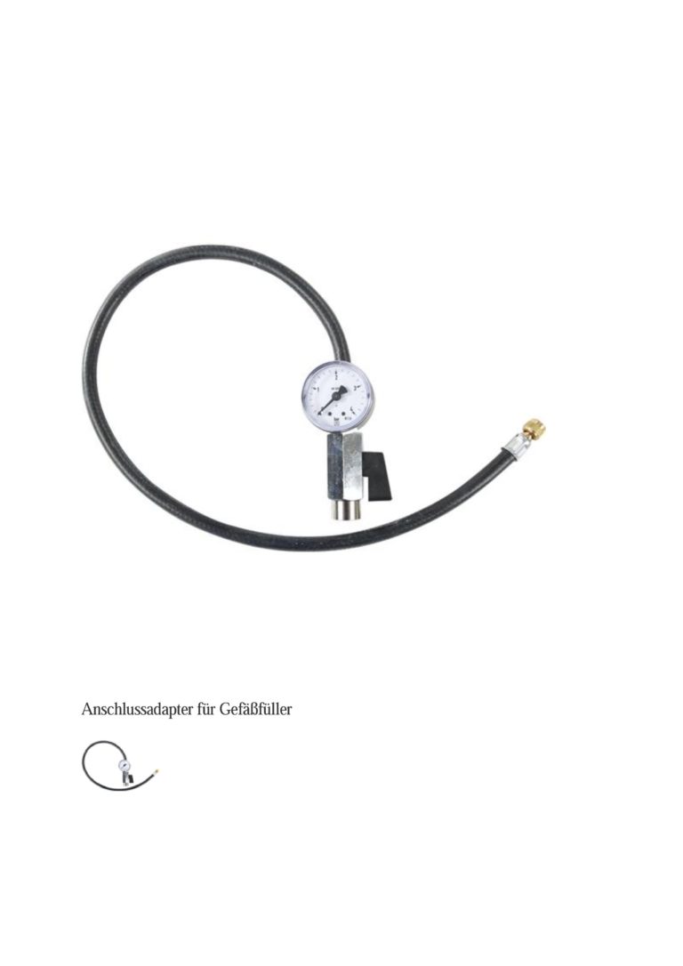 Adapter pressure gauge shut-off valve