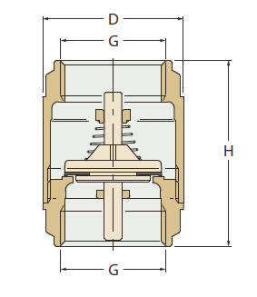Spring loaded check valve type 1532