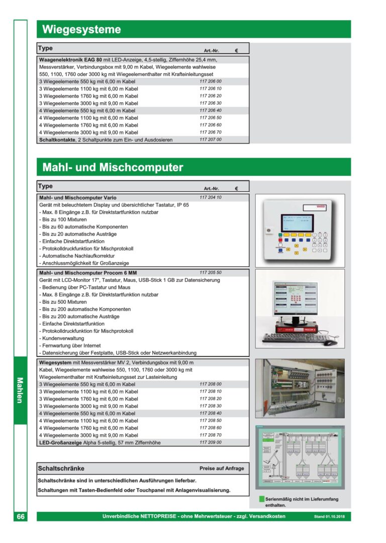 Mahl- und Mischcomputer