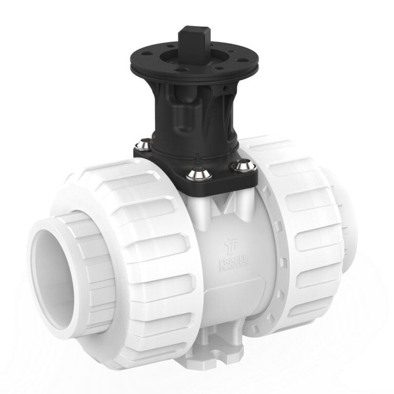 Praher 2-way industrial ball valve M1 PVDF adapter set