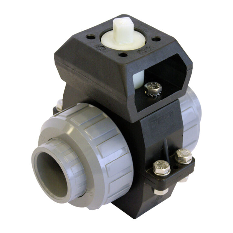 Praher 2-way ball valve S4 PVC-C adapter set