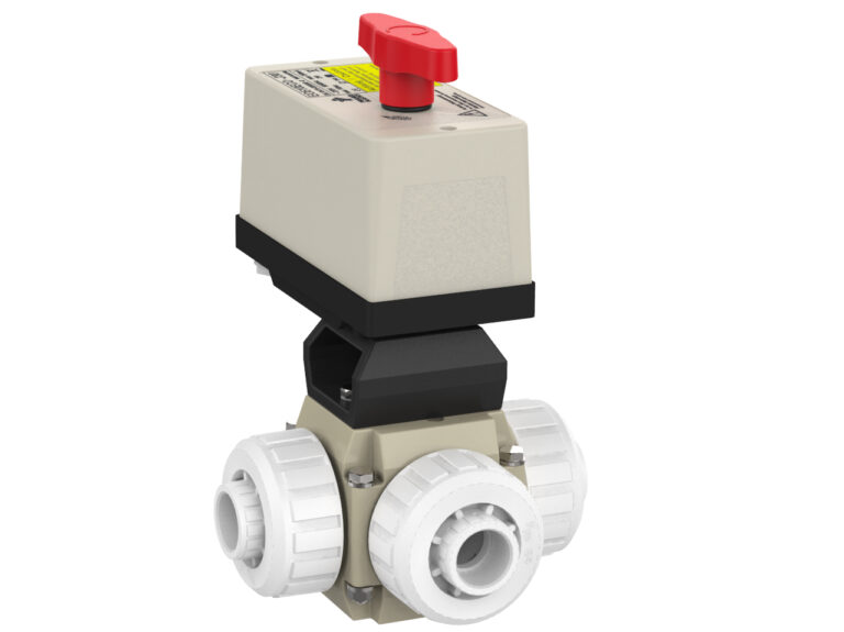 Praher 3-Wege Kugelhahn S4 PVDF Elektroantrieb EO510-Titelbild