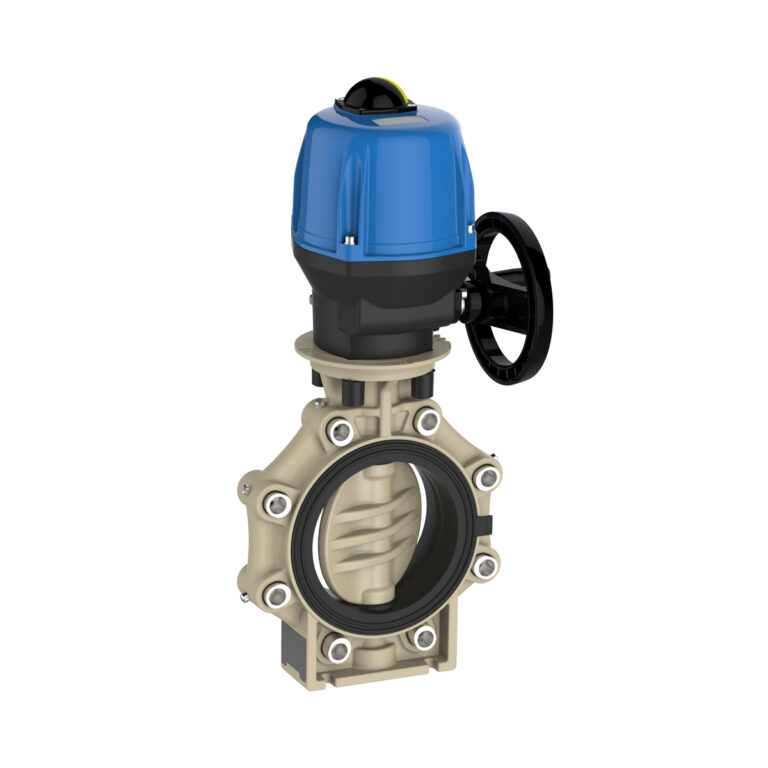 Praher Absperrklappe K4 PP Elektroantrieb Valpes und Lug Type-Titelbild