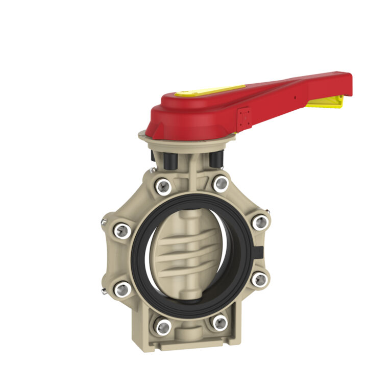 Praher Absperrklappe K4 PP mit Handhebel und Lug Type-Titelbild